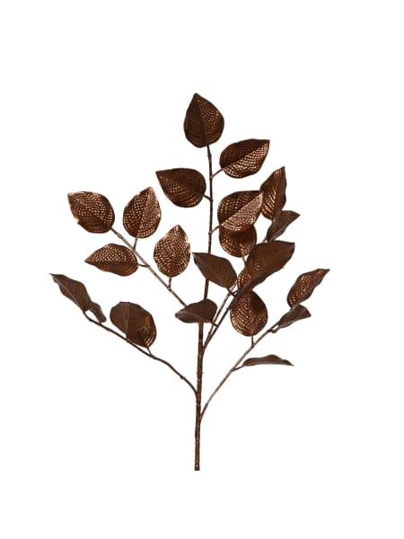 Rama artificial de hojas marrones 76 cm