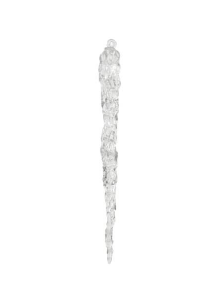 Colgante carámbano de plástico transparente 18,5 cm