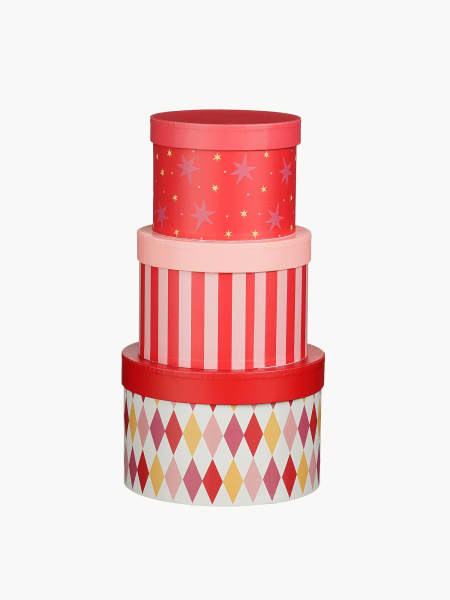 Caja de regalo rosa Ø18×13 cm
