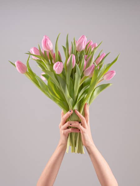 Ramillete de Tulipanes Rosas