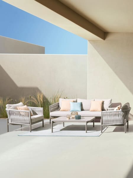 Conjunto de jardín Bizzotto FLORENCIA de aluminio moon