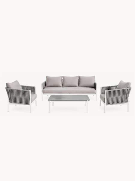 Conjunto de jardín Bizzotto FLORENCIA de aluminio blanco