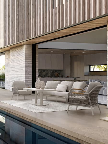 Conjunto de jardín Bizzotto EULERO de teca beige