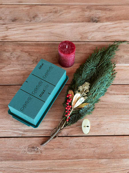 Centro natural de Navidad alargado DIY "Hazlo tú mismo"