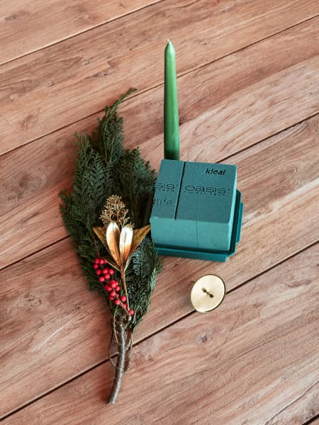 Centro natural de Navidad redondo DIY "Hazlo tú mismo"
