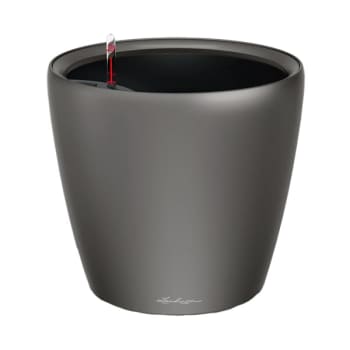 Maceta Autorriego Lechuza Clásico Premium antracita metal
