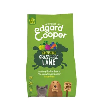 Pienso de cordero fresco con pasto sin cereales para perros adultos Edgard&Cooper