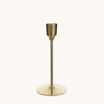 Portavelas Candelabro de Latón Dorado Ø7 cm