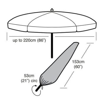 Funda Protectora para Sombrilla Circular Pequeña ø153x53 cm