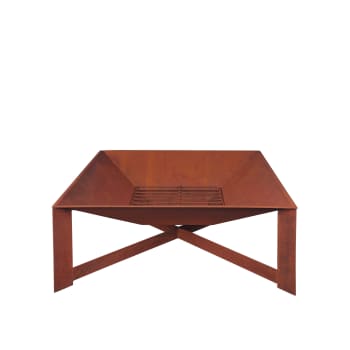 Brasero para Exterior Cuadrado de Herstera - Acero corten