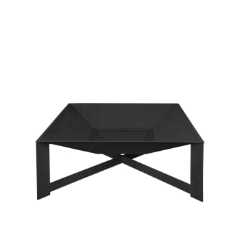 Brasero para Exterior Cuadrado de Herstera - Acero negro