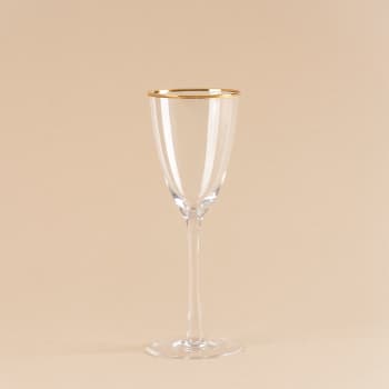 Copa de Cristal con Borde dorado