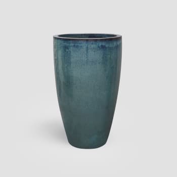 Maceta Fronda esmaltada Glazed verde fugaz (Campana alta)