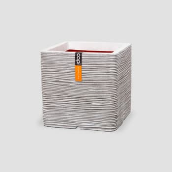 Maceta CAPI RIB Marfil (Cubo)
