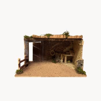 Portal de corcho para figuras de 12 cm para Belén