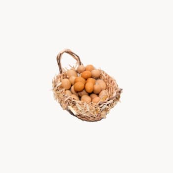 Cesto con huevos 6 cm para Belén