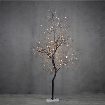Árbol escarchado con luz LED marrón 200 cm (171 luces)