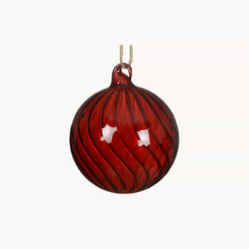 Bola para Árbol de Navidad de Cristal Efecto Vidriado rojo/burdeos