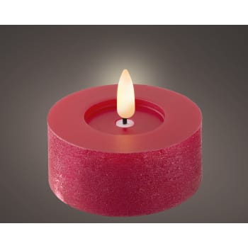Vela LED roja blanca cálida 7 cm