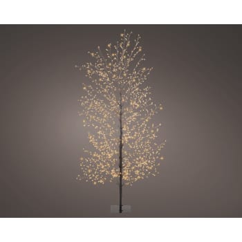 Árbol micro LED negro blanco cálido 150 cm (1350 luces)
