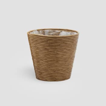 Maceta de Interior EDG Rayas cono rattan