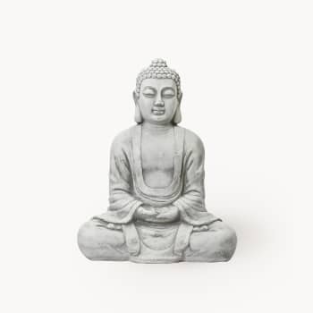 Figura de jardín Buda sentado en gris