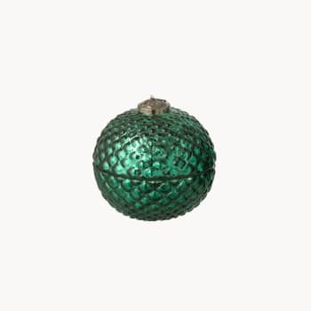 Vela perfumada adorno navideño verde Ø12,5 cm (surtido)