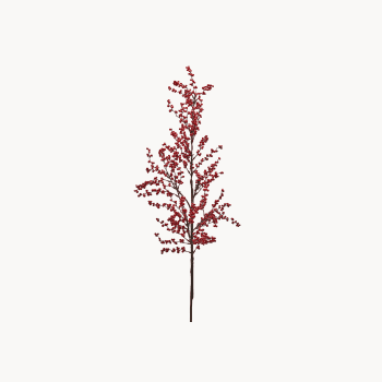 Rama artificial de Ilex roja 107 cm