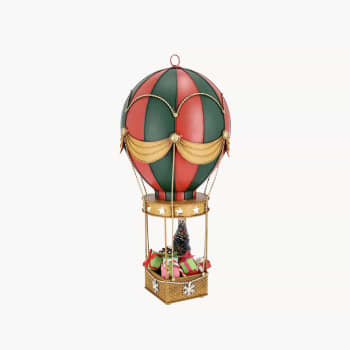 Globo aerostático de decoración con regalos - 24.5x66x24.5 cm