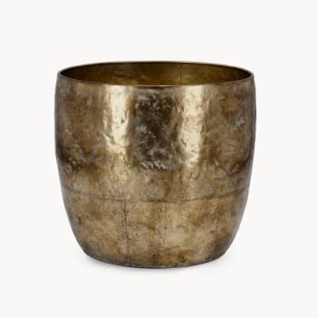 Cubre Maceta Bimala Dorado, D40x34 cm