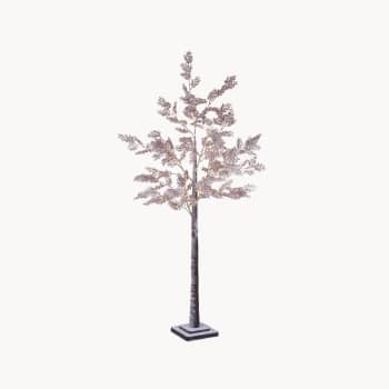 Árbol LED marrón con 180 luces blancas cálidas
