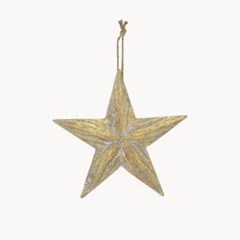 Estrella de metal dorada para colgar 5x39x37 cm