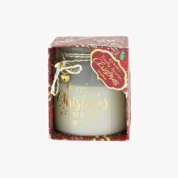 Vela perfumada vainilla en vaso de cristal 9,5 cm