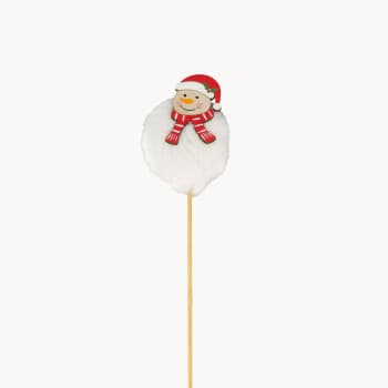 Pick Decorativo Navideño Papá Noel/Muñeco de Nieve Surtido 8 cm