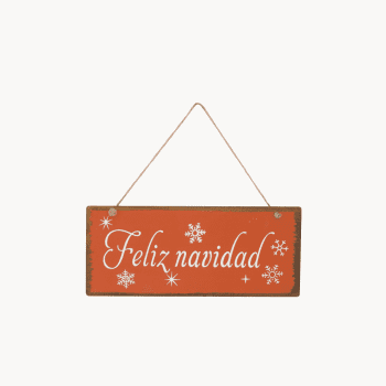 Cartel "Feliz Navidad" de Madera Surtido (12x28 cm)