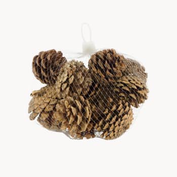 Piñas decorativas artificiales efecto natural en bolsa 200 g