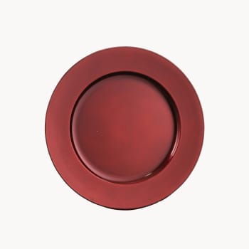 Bajo Plato Mila Burgundy 33 cm
