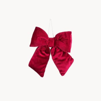 Colgante Lazo de Terciopelo Rojo Oscuro