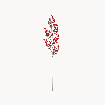 Rama artificial de bayas rojas 80 cm