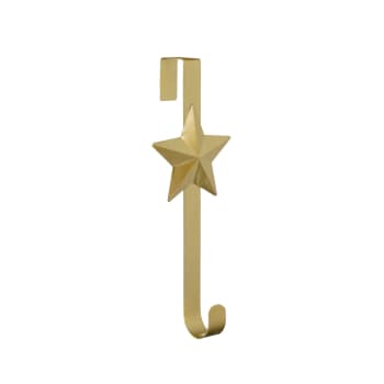 Soporte estrella corona de metal dorado 39 cm
