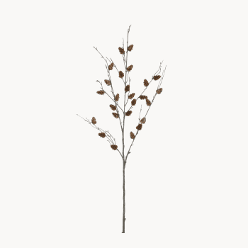Rama artificial de piñas marrones 99 cm