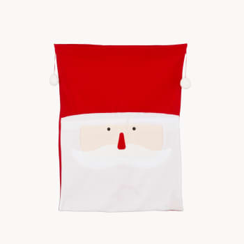 Bolsa de Papá Noel (Santa) Roja/Blanca, 2 Unidades (50x70 cm)