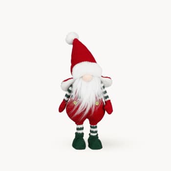 Gnomo Navideño Rojo 12x18x51 cm