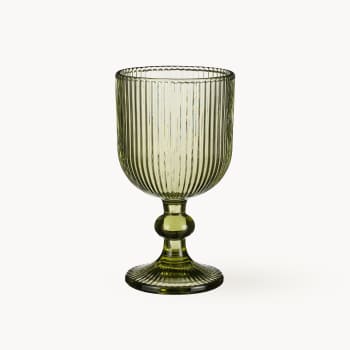 Copa de Vino Merlot Verde Cristal D8x14.5 cm