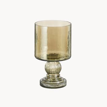 Portavelas copa marrón 27 cm