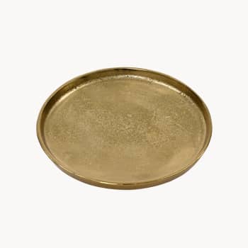 Bajo Plato Dorado de Aluminio, Ø43 cm