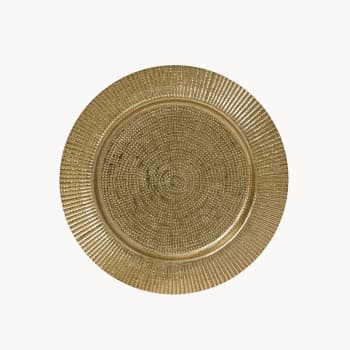 Bajo Plato de Aluminio Dorado D33 (33 cm)
