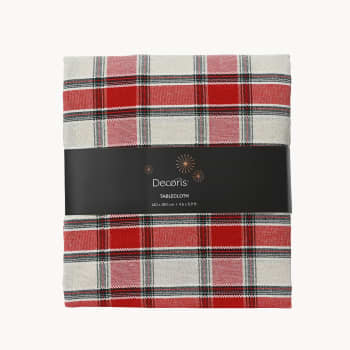 Mantel a cuadros verde y rojo 140x180 cm