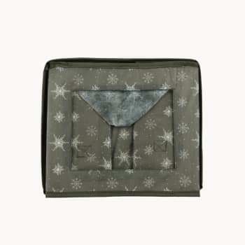 Bolsa Guardabolas de Navidad Estrellas Verde y Blanco 31x41x32 cm