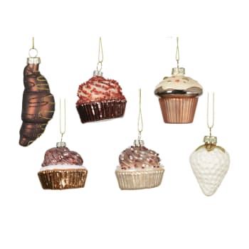 Colgante pastelito de cristal mate Ø6 cm